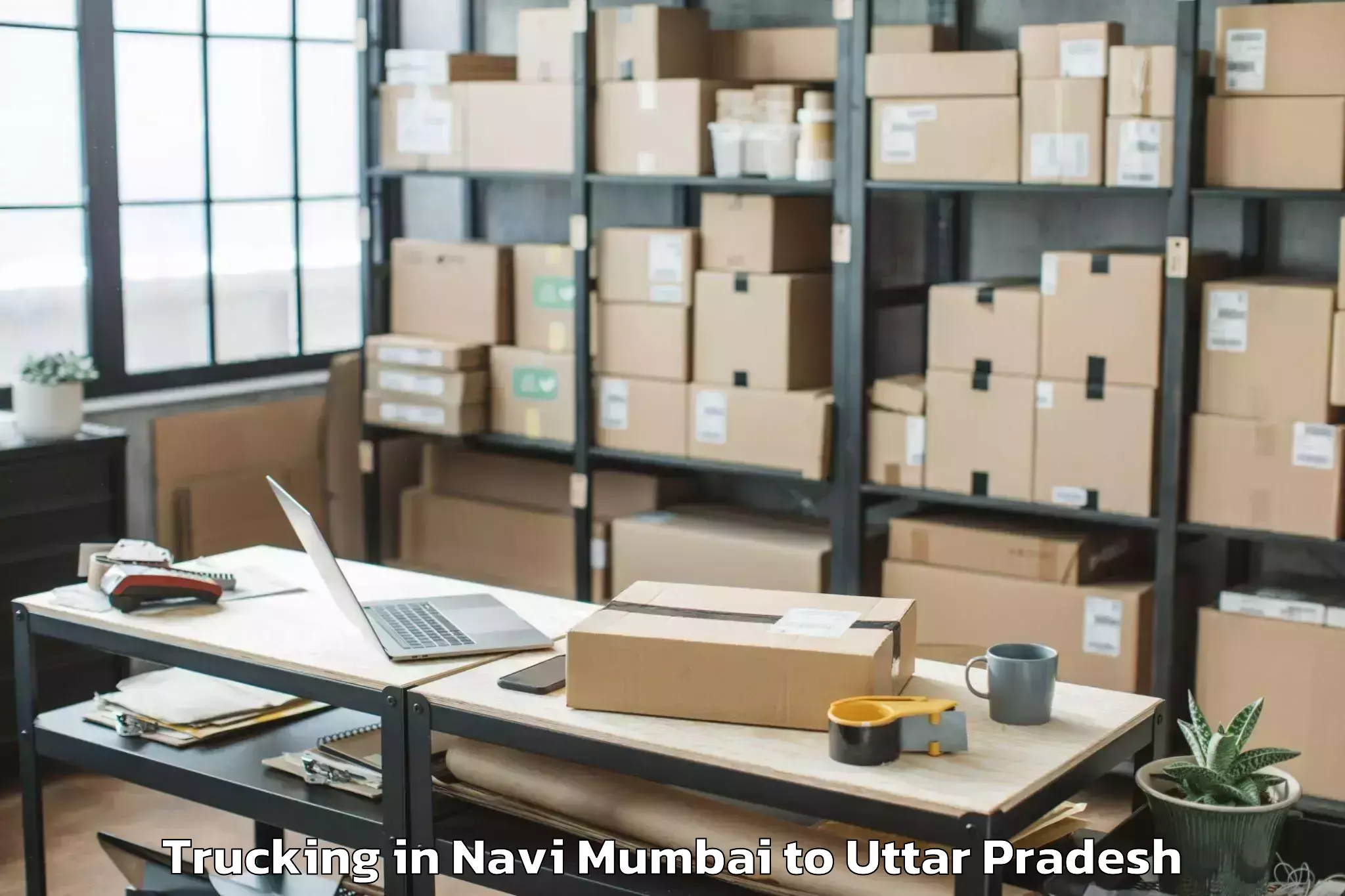 Navi Mumbai to Bundelkhand University Jhansi Trucking Booking